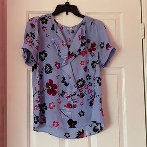 Blue floral shirt